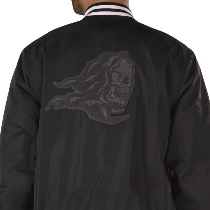 Hoodies and Jackets Men Vans Sixty Sixers Varsity Jacket Black Hoodies and Jackets Men Vans Sixty Sixers Varsity Jacket Black