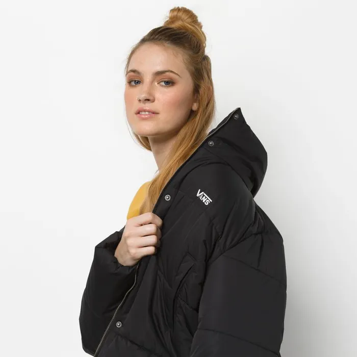 Hoodies and Jackets Women Vans Galatic Spiral Puffer MTE Jacket Black Hoodies and Jackets Women Vans Galatic Spiral Puffer MTE Jacket Black