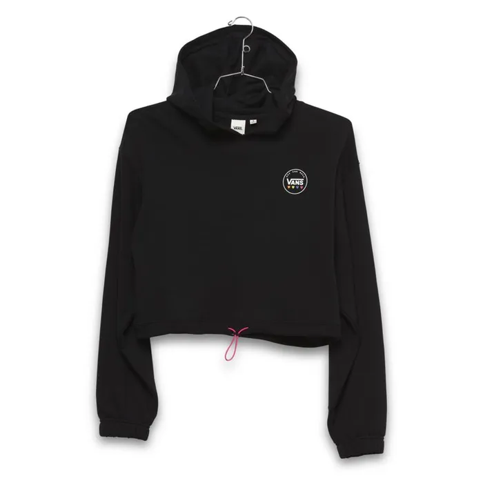 Hoodies and Jackets Women Vans Glow Stax Crop Hoodie Black