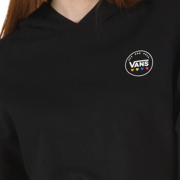 Hoodies and Jackets Women Vans Glow Stax Crop Hoodie Black Hoodies and Jackets Women Vans Glow Stax Crop Hoodie Black