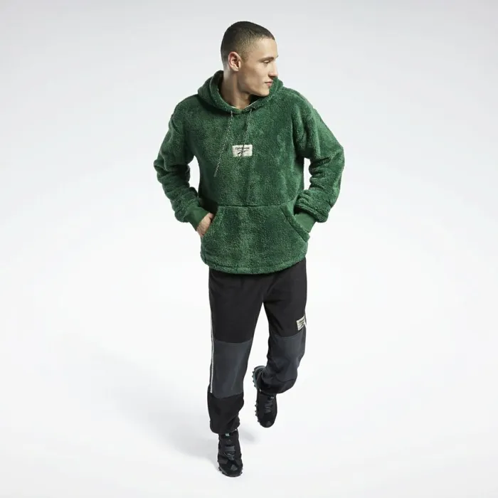 Hoodies and Sweatshirts Mens Reebok Classics Winter Escape Hoodie Utility Green