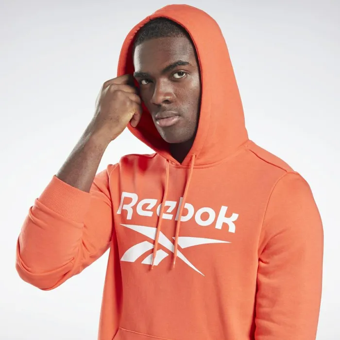 Hoodies and Sweatshirts Mens Reebok Identity Big Logo Hoodie Dynamic Red