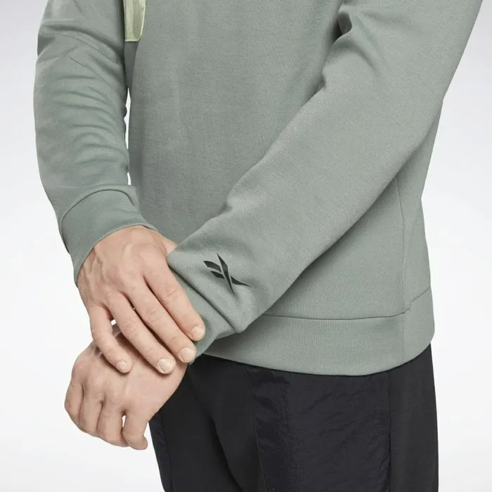 Hoodies and Sweatshirts Mens Reebok MYT Crew Sweatshirt Harmony Green