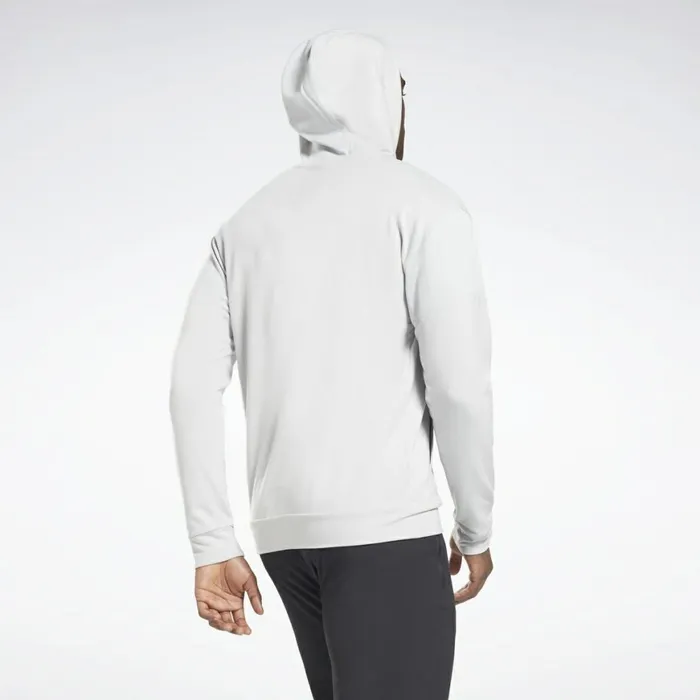 Hoodies and Sweatshirts Mens Reebok Workout Ready Performance Hoodie Pure Grey 2