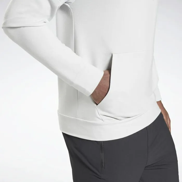 Hoodies and Sweatshirts Mens Reebok Workout Ready Performance Hoodie Pure Grey 2