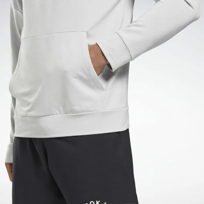 Hoodies and Sweatshirts Mens Reebok Workout Ready Performance Hoodie Pure Grey 2