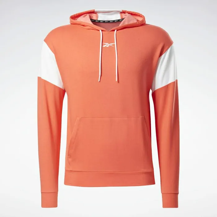 Hoodies and Sweatshirts Mens Reebok Workout Ready Performance Hoodie Semi Orange Flare
