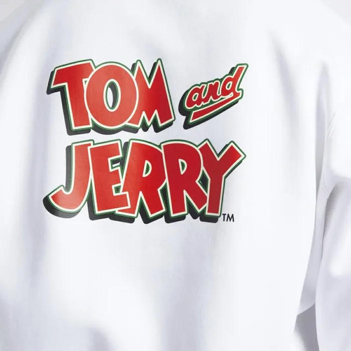 Hoodies and Sweatshirts MensWomens Reebok Tom And Jerry Crew Sweater White
