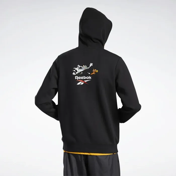 Hoodies and Sweatshirts MensWomens Reebok Tom And Jerry Hoodie Black