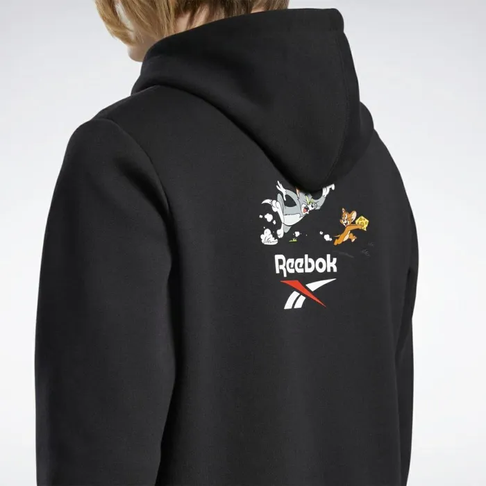 Hoodies and Sweatshirts MensWomens Reebok Tom And Jerry Hoodie Black