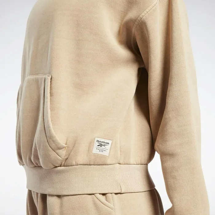Hoodies and Sweatshirts Womens Reebok Classics Natural Dye Fleece Hoodie Wild Brown