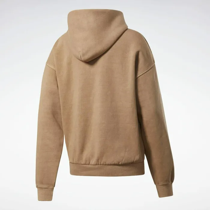 Hoodies and Sweatshirts Womens Reebok Classics Natural Dye Fleece Hoodie Wild Brown