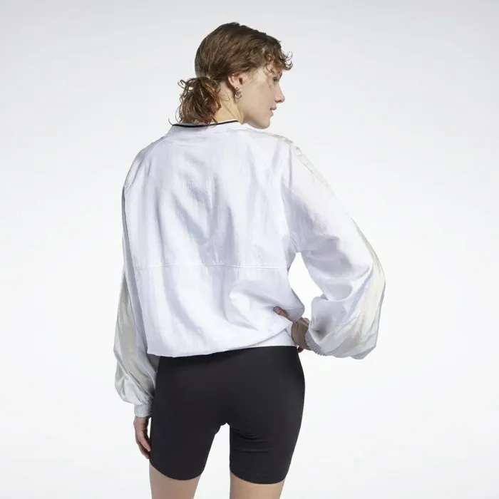 Hoodies and Sweatshirts Womens Reebok Classics Twin Vector Crew Sweatshirt White Alabaster