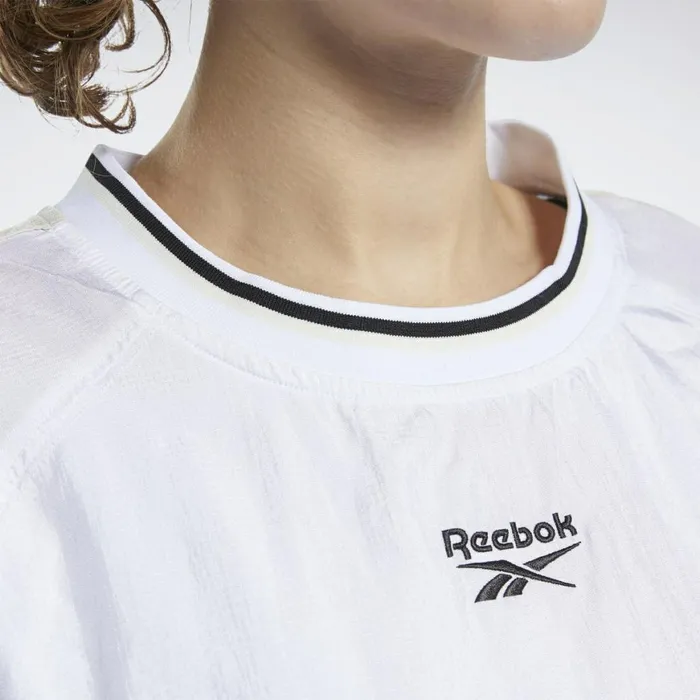 Hoodies and Sweatshirts Womens Reebok Classics Twin Vector Crew Sweatshirt White Alabaster