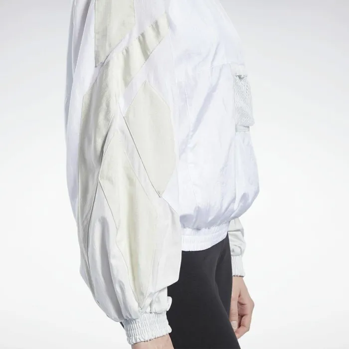 Hoodies and Sweatshirts Womens Reebok Classics Twin Vector Crew Sweatshirt White Alabaster