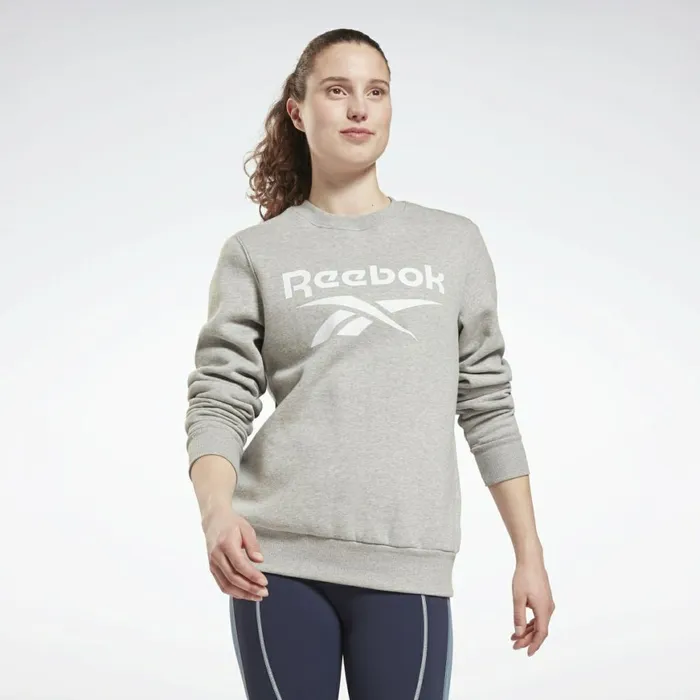 Hoodies and Sweatshirts Womens Reebok Identity Logo Fleece Crew Sweatshirt Medium Grey Heather Hoodies and Sweatshirts Womens Reebok Identity Logo Fleece Crew Sweatshirt Medium Grey Heather