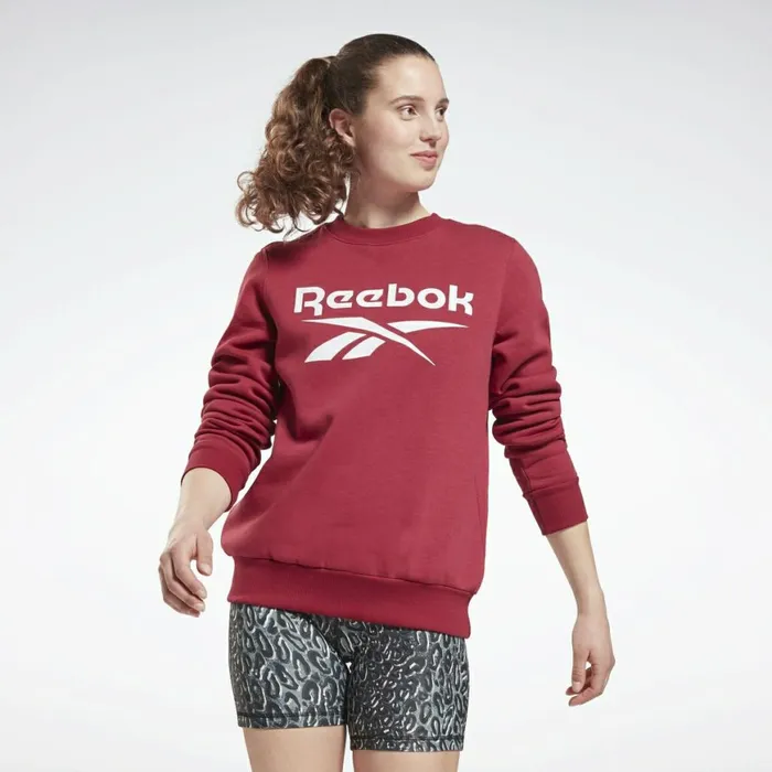 Hoodies and Sweatshirts Womens Reebok Identity Logo Fleece Crew Sweatshirt Punch Berry Hoodies and Sweatshirts Womens Reebok Identity Logo Fleece Crew Sweatshirt Punch Berry
