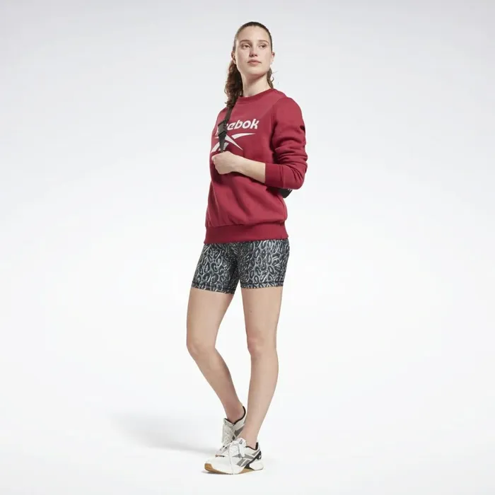 Hoodies and Sweatshirts Womens Reebok Identity Logo Fleece Crew Sweatshirt Punch Berry