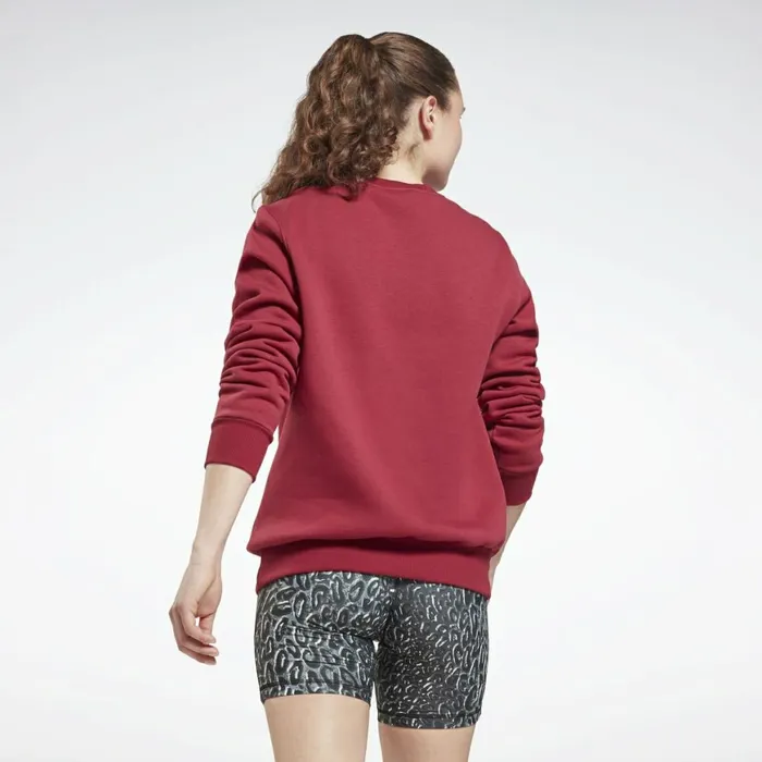Hoodies and Sweatshirts Womens Reebok Identity Logo Fleece Crew Sweatshirt Punch Berry