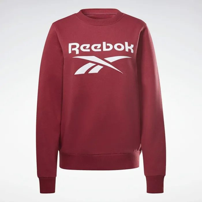 Hoodies and Sweatshirts Womens Reebok Identity Logo Fleece Crew Sweatshirt Punch Berry