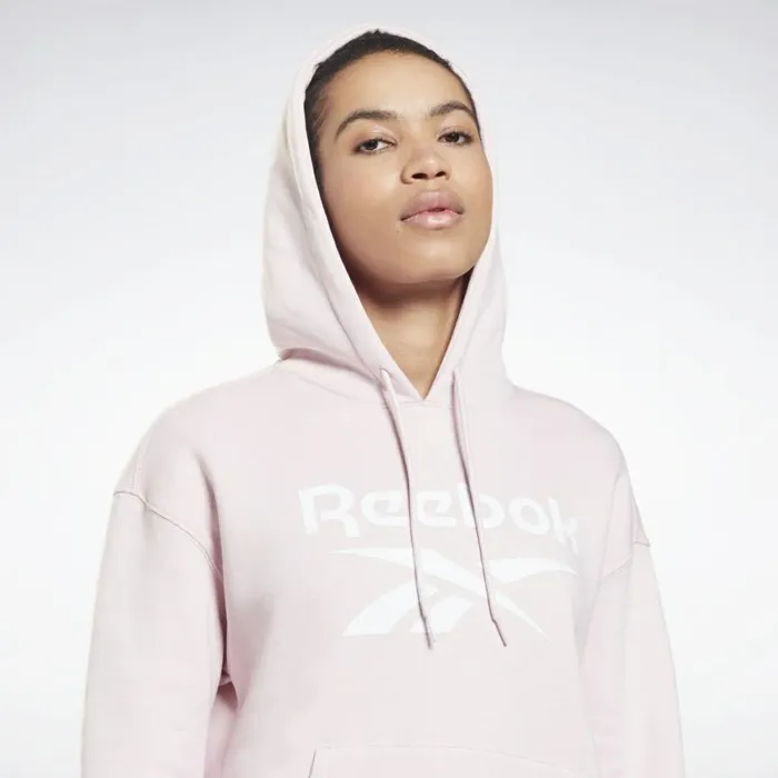 Hoodies and Sweatshirts Womens Reebok Identity Logo Fleece Pullover Hoodie Frost Berry