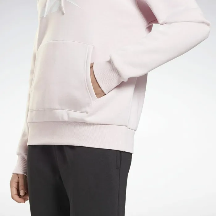 Hoodies and Sweatshirts Womens Reebok Identity Logo Fleece Pullover Hoodie Frost Berry