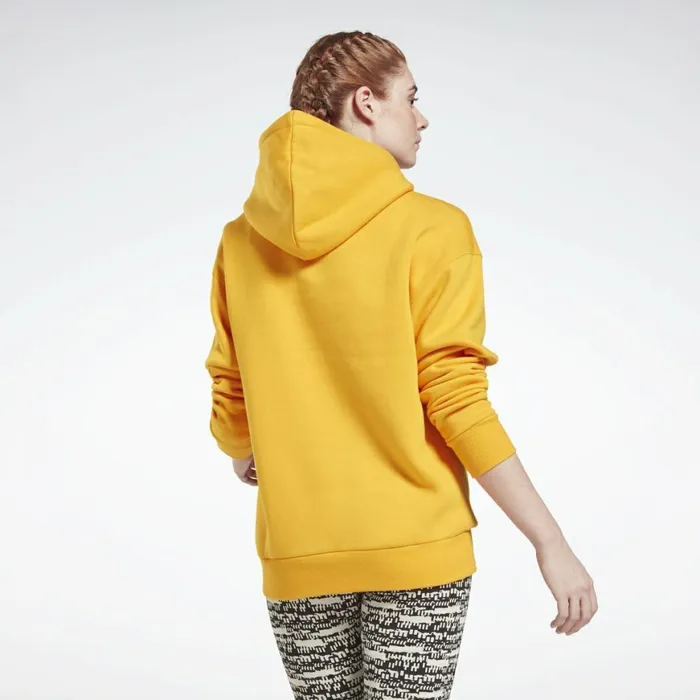 Hoodies and Sweatshirts Womens Reebok Identity Logo Fleece Pullover Hoodie Semi Solar Gold