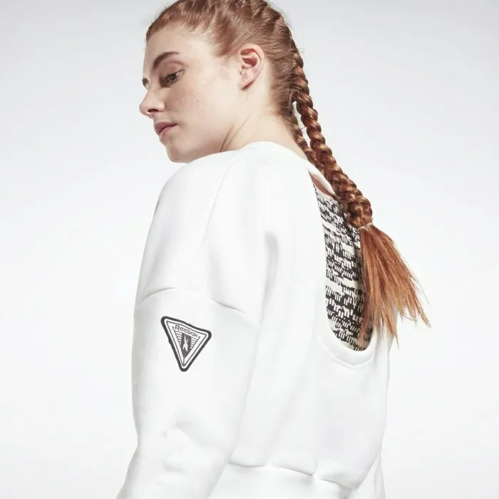 Hoodies and Sweatshirts Womens Reebok MYT Crew Sweatshirt White