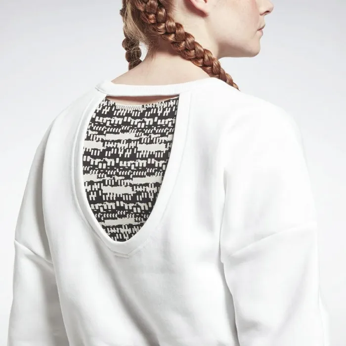Hoodies and Sweatshirts Womens Reebok MYT Crew Sweatshirt White