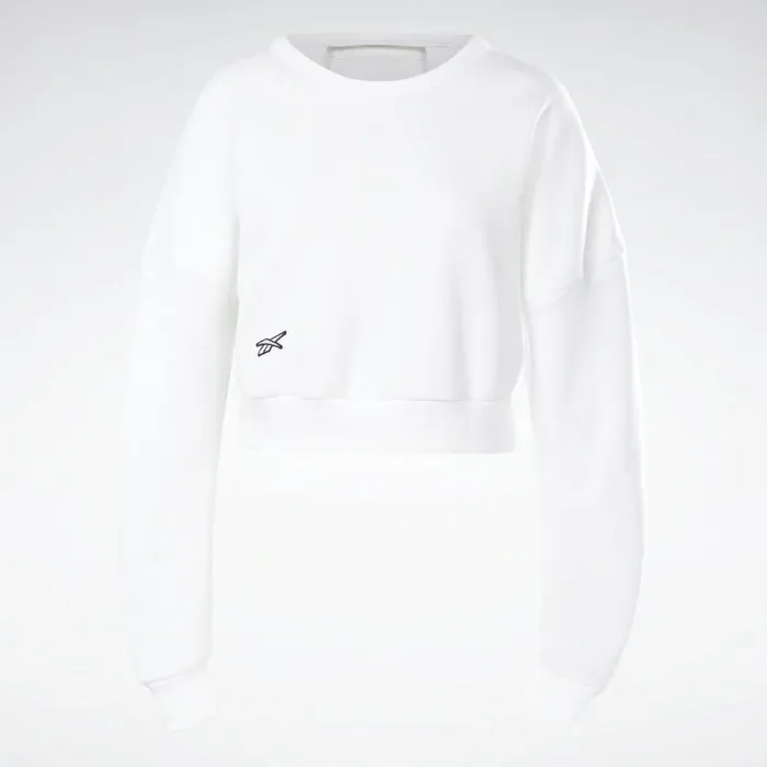 Hoodies and Sweatshirts Womens Reebok MYT Crew Sweatshirt White