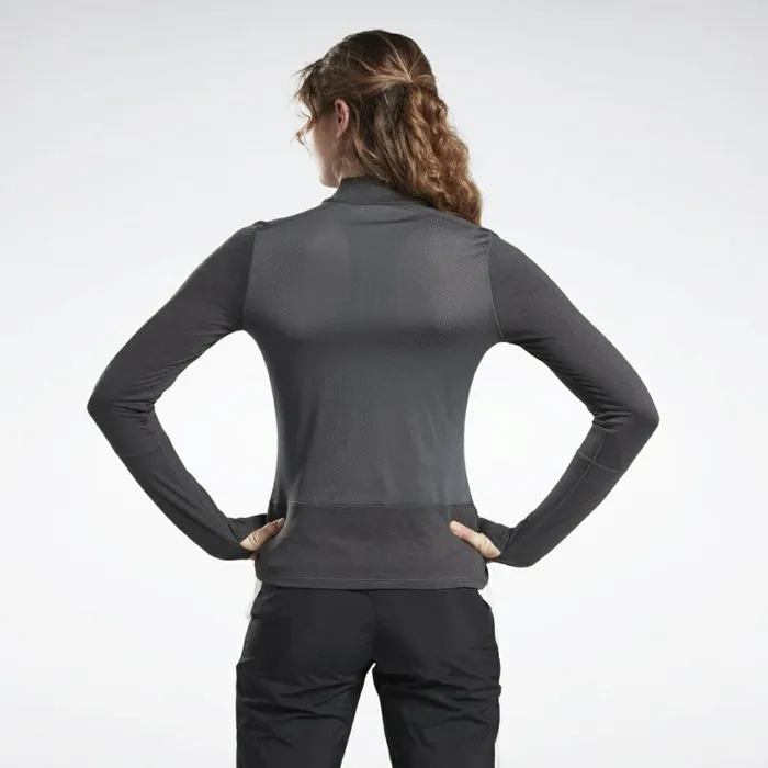 Hoodies and Sweatshirts Womens Reebok Running Essentials Quarter Zip Black