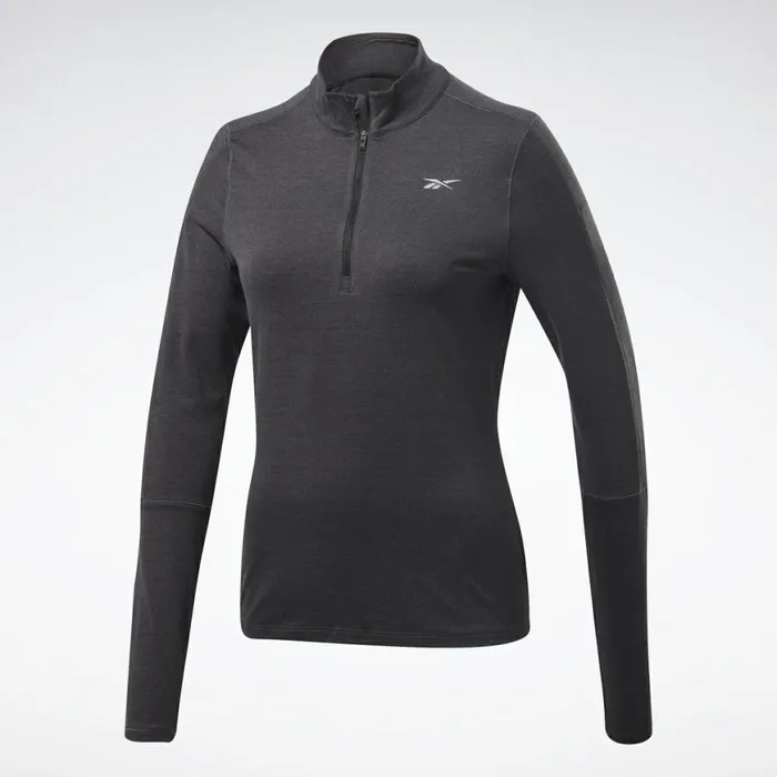 Hoodies and Sweatshirts Womens Reebok Running Essentials Quarter Zip Black