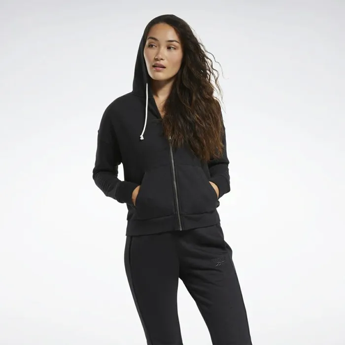 Hoodies and Sweatshirts Womens Reebok Training Essentials Logo Hoodie Black