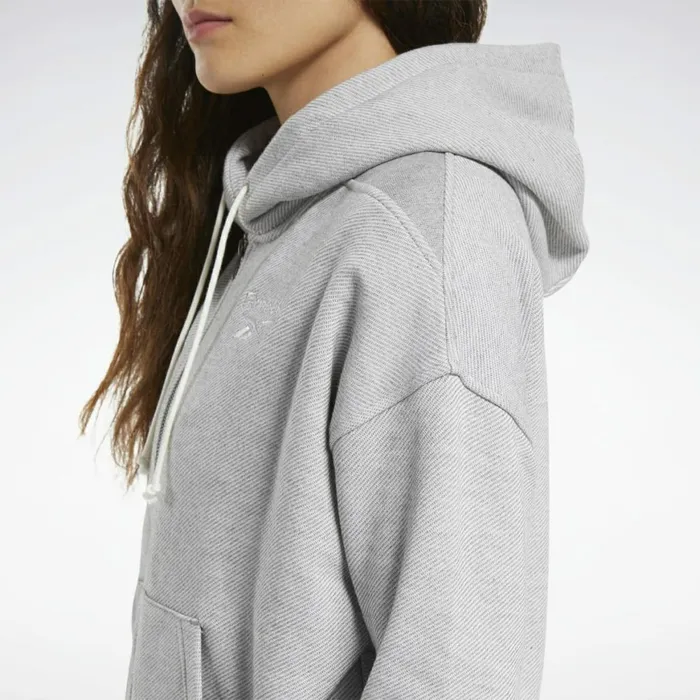 Hoodies and Sweatshirts Womens Reebok Training Essentials Logo Hoodie Medium Grey Heather