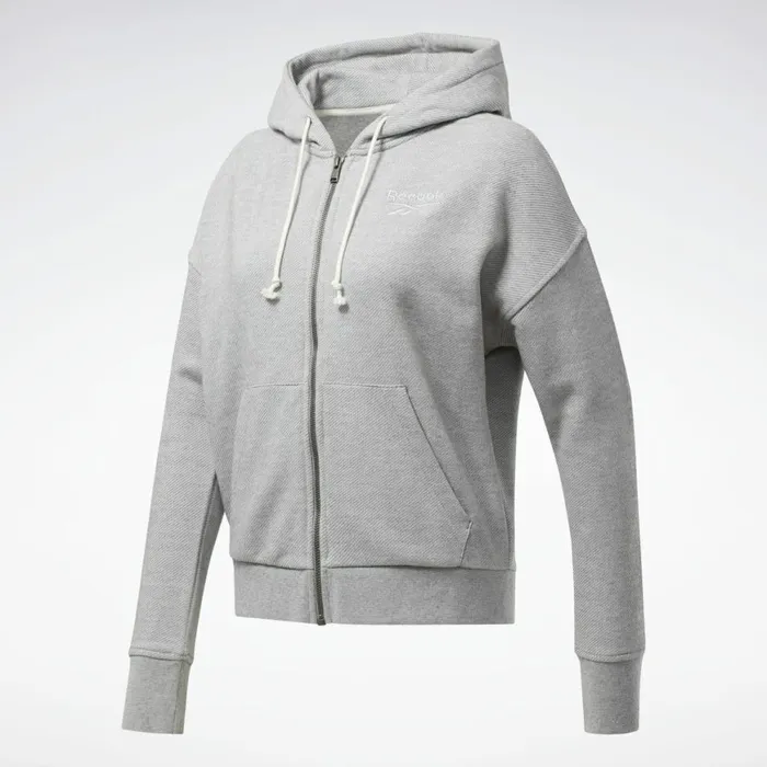 Hoodies and Sweatshirts Womens Reebok Training Essentials Logo Hoodie Medium Grey Heather