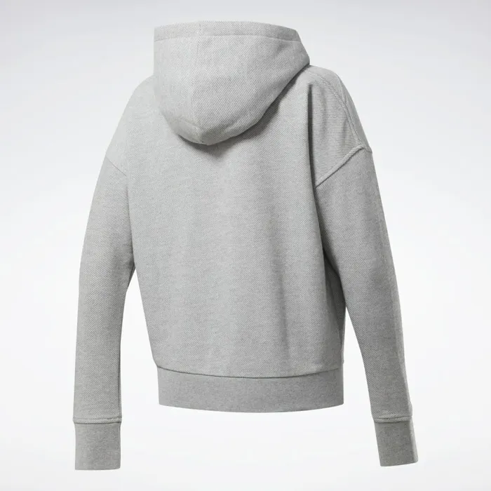 Hoodies and Sweatshirts Womens Reebok Training Essentials Logo Hoodie Medium Grey Heather