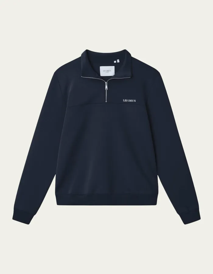 HoodiesSweatshirts Men Les Deux Ballier Track HalfZip Sweatshirt 8211 Dark Navy HoodiesSweatshirts Men Les Deux Ballier Track HalfZip Sweatshirt 8211 Dark Navy