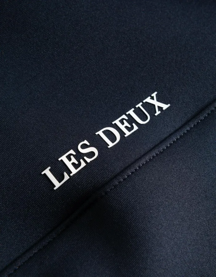 HoodiesSweatshirts Men Les Deux Ballier Track HalfZip Sweatshirt 8211 Dark Navy
