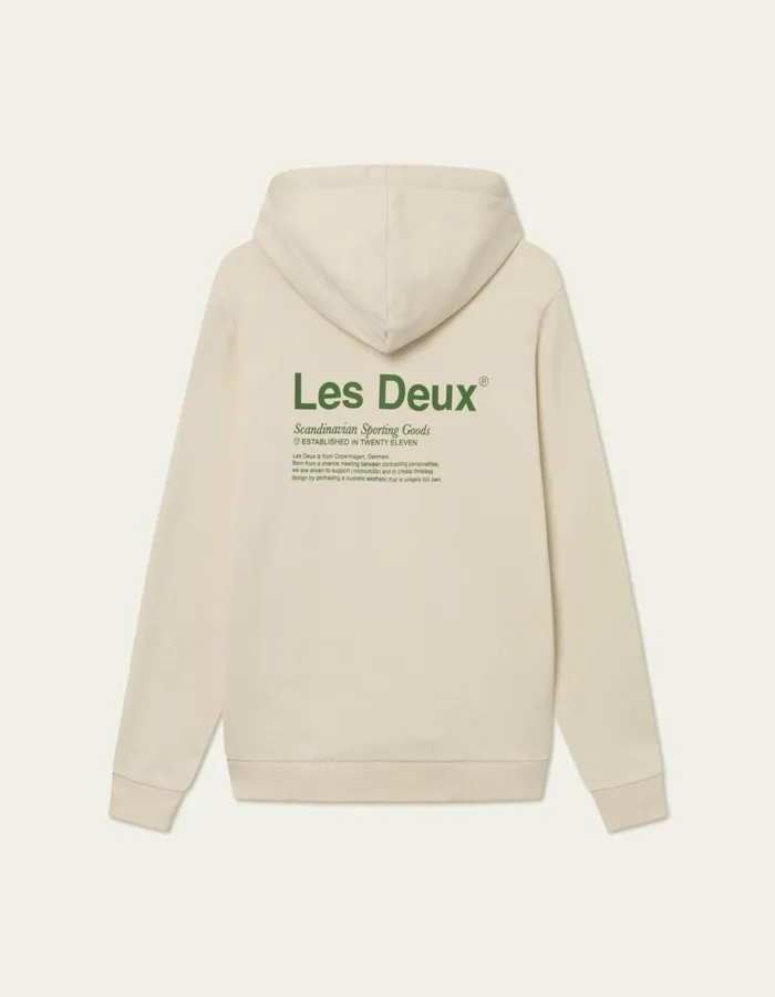 HoodiesSweatshirts Men Les Deux Brody Hoodie 20 8211 IvoryVintage Green