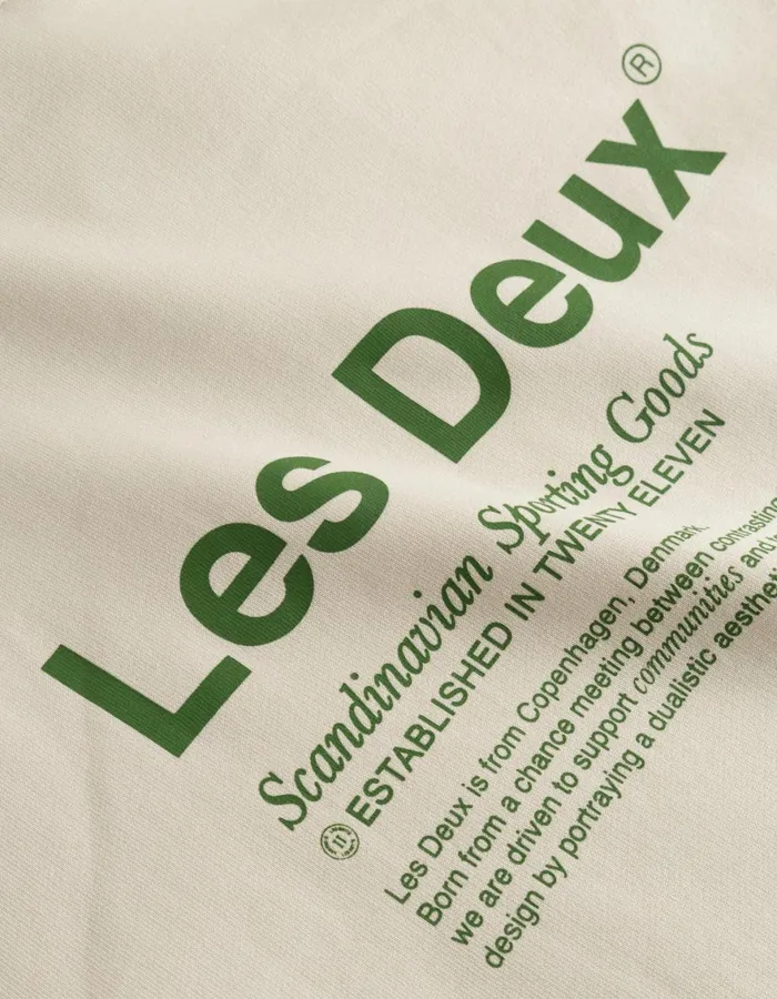 HoodiesSweatshirts Men Les Deux Brody Hoodie 20 8211 IvoryVintage Green
