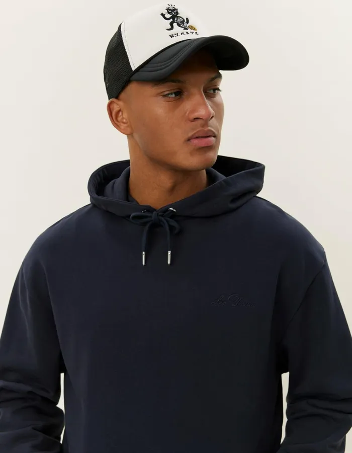 HoodiesSweatshirts Men Les Deux Crew Hoodie 8211 Dark Navy