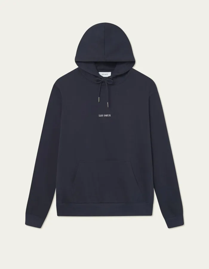 HoodiesSweatshirts Men Les Deux Dexter Hoodie 8211 Dark Navy