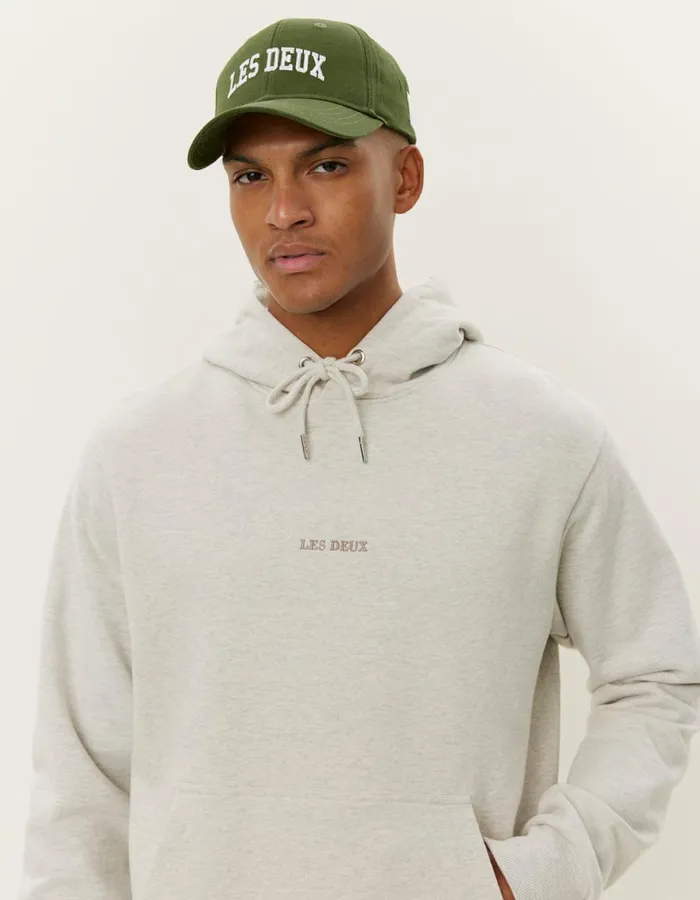 HoodiesSweatshirts Men Les Deux Dexter Hoodie 8211 Ivory Melange