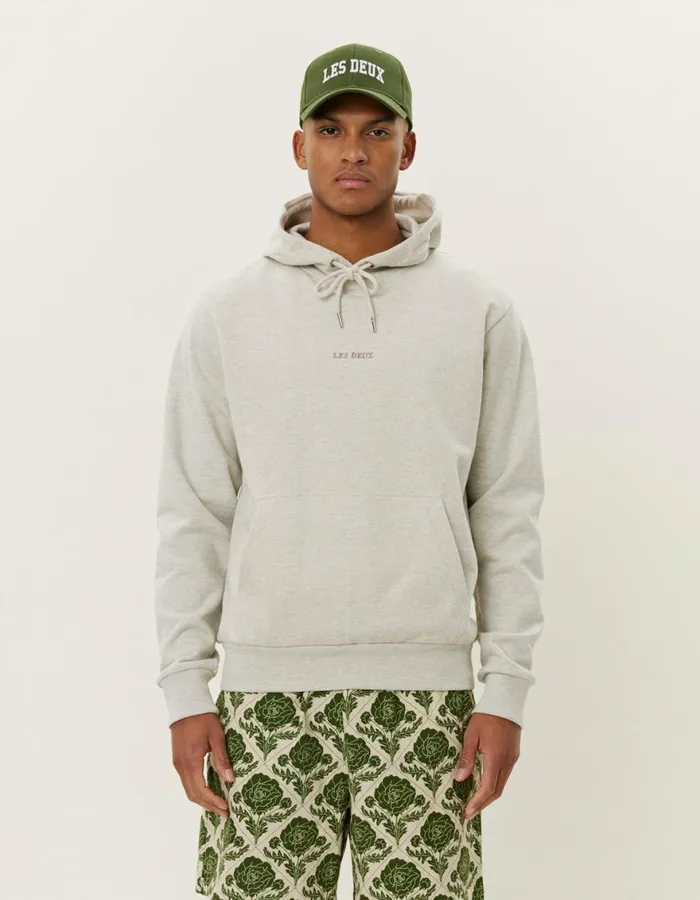 HoodiesSweatshirts Men Les Deux Dexter Hoodie 8211 Ivory Melange