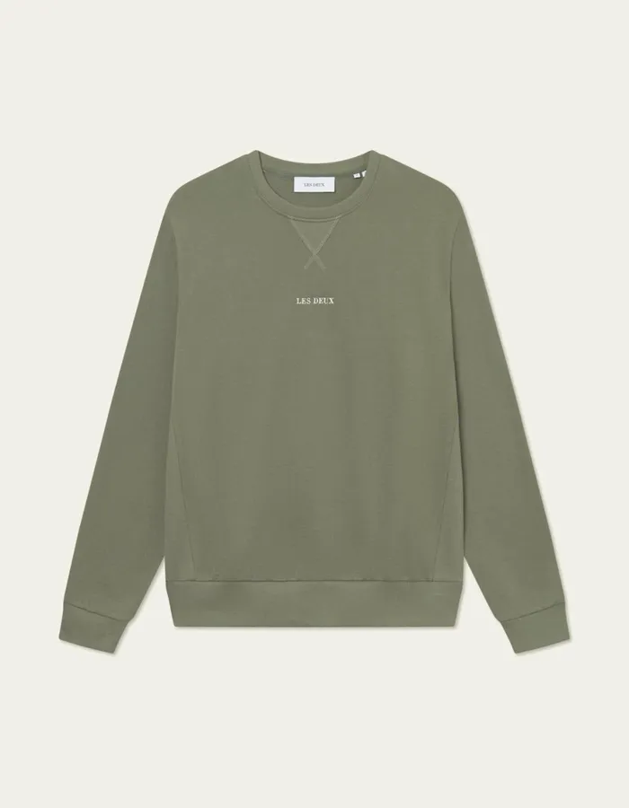 HoodiesSweatshirts Men Les Deux Dexter Sweatshirt 8211 Lichen Green