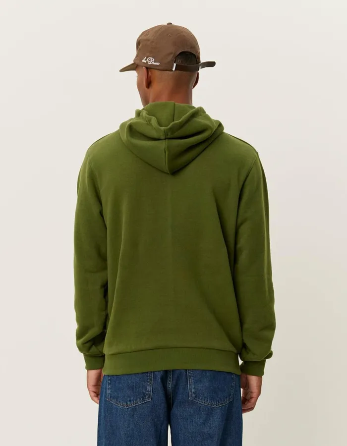 HoodiesSweatshirts Men Les Deux Ivy League Hoodie 8211 Chive Green