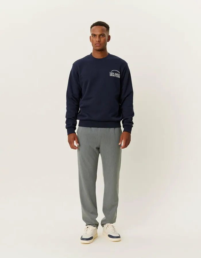 HoodiesSweatshirts Men Les Deux Legacy Court Sweatshirt 8211 Dark Navy