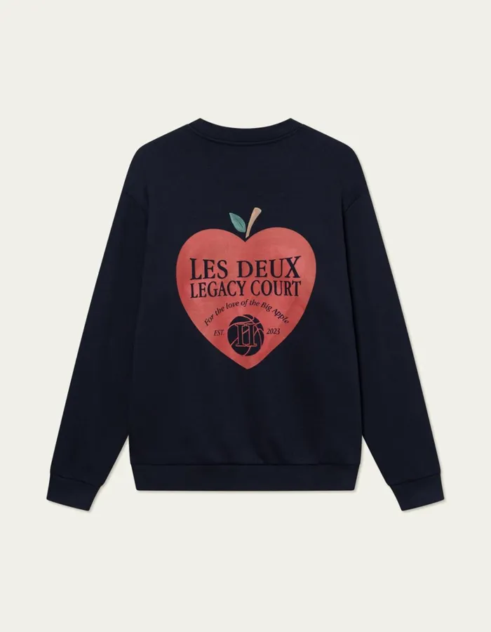 HoodiesSweatshirts Men Les Deux Legacy Court Sweatshirt 8211 Dark Navy