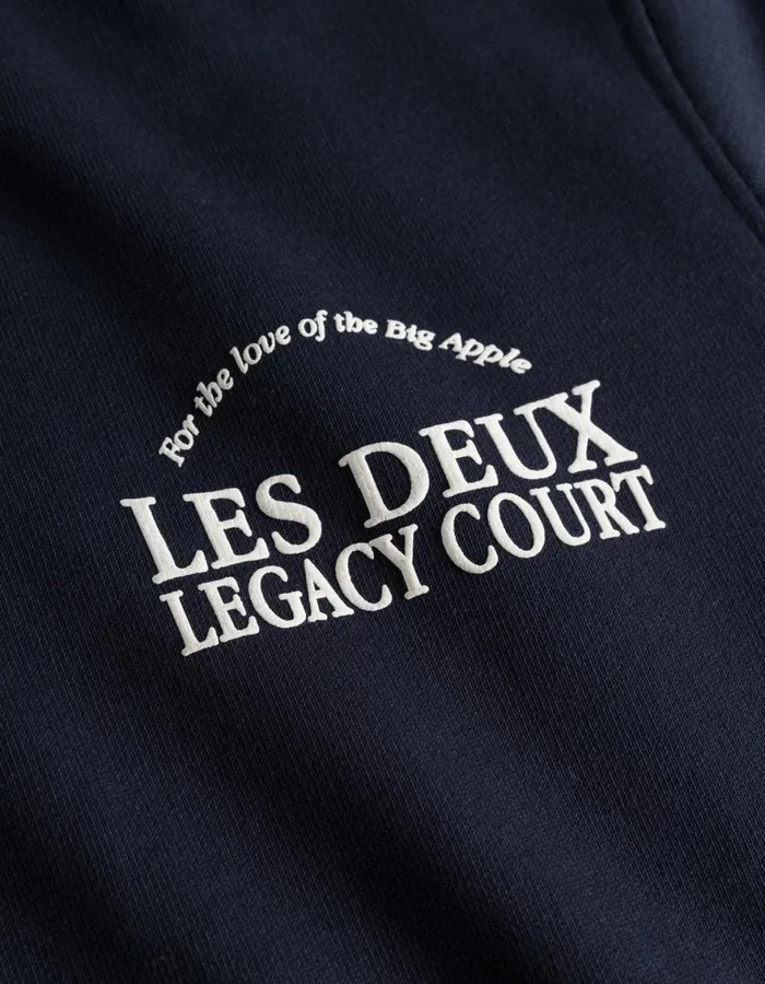 HoodiesSweatshirts Men Les Deux Legacy Court Sweatshirt 8211 Dark Navy