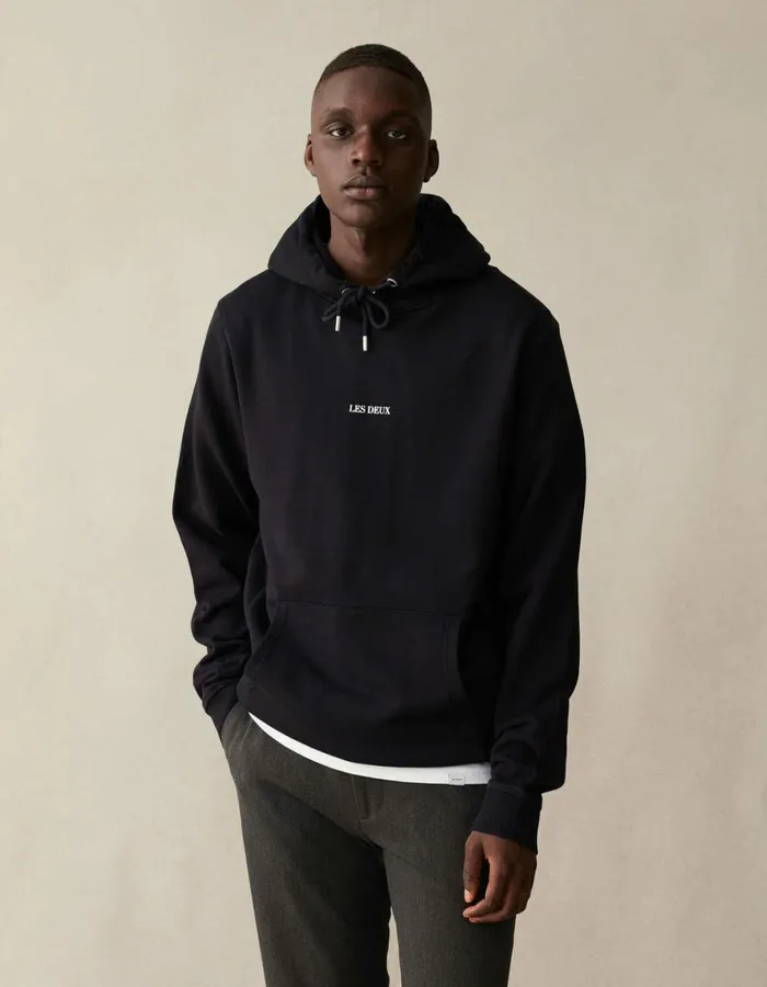 HoodiesSweatshirts Men Les Deux Lens Hoodie 8211 BlackWhite